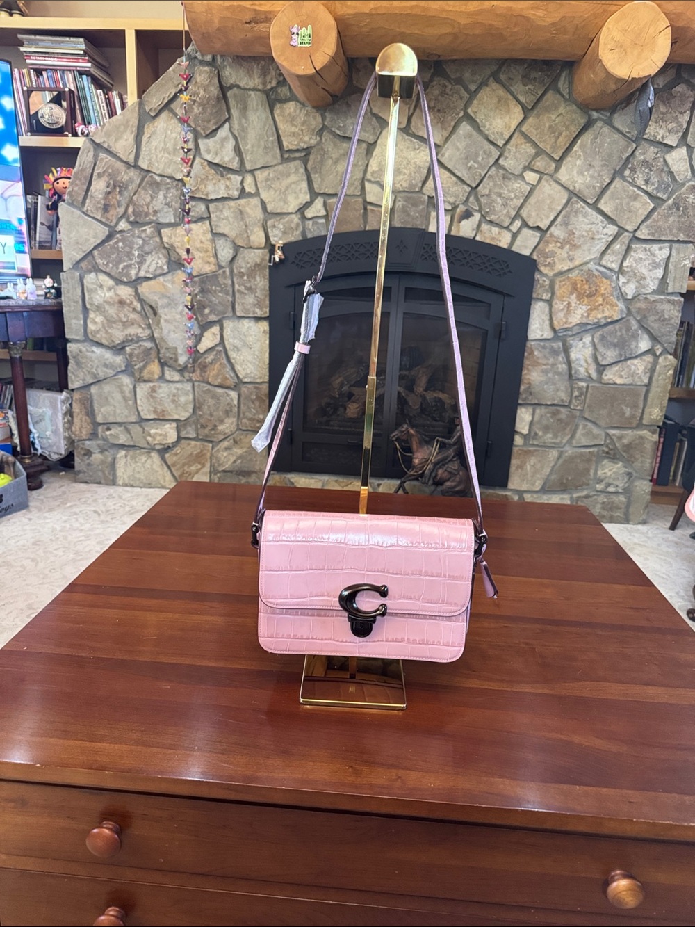 NWOT Coach Drifter Crossbody C6640 Pink Embossed Leather Bag Never Used